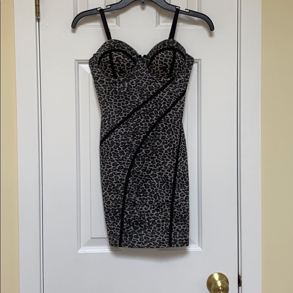 Skin tight cheetah print dress with size B Cups